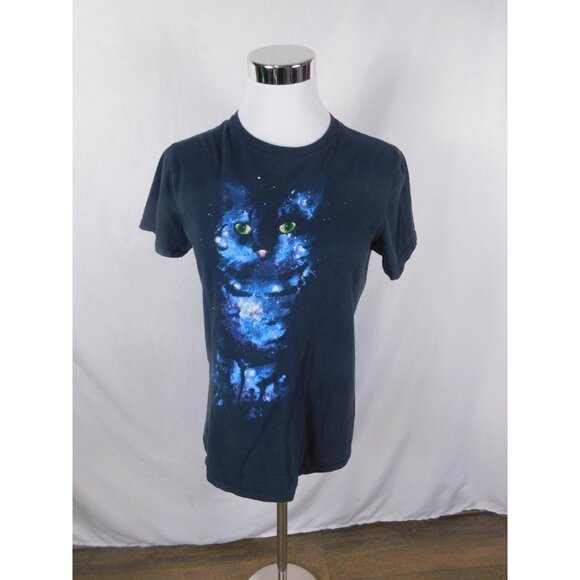 Galaxy Cat Nebula Graphic Tee Black Space Witchcore S - Picture 7 of 9
